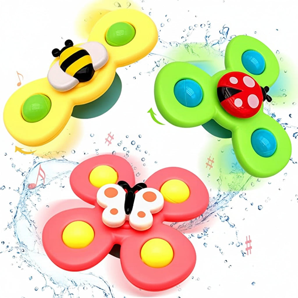 Colorful Baby Bath Toy Spinner Teether - Lusomart
