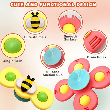Colorful Baby Bath Toy Spinner Teether