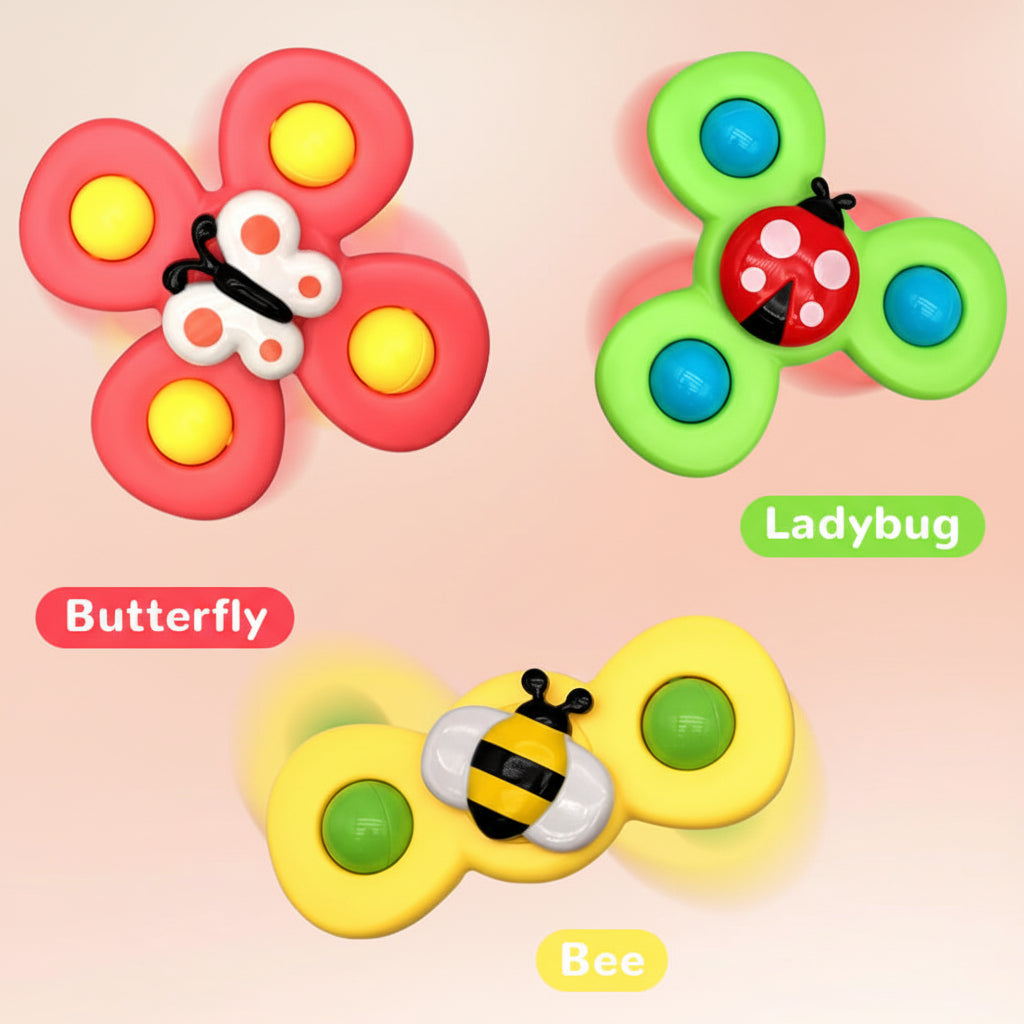 Colorful Baby Bath Toy Spinner Teether