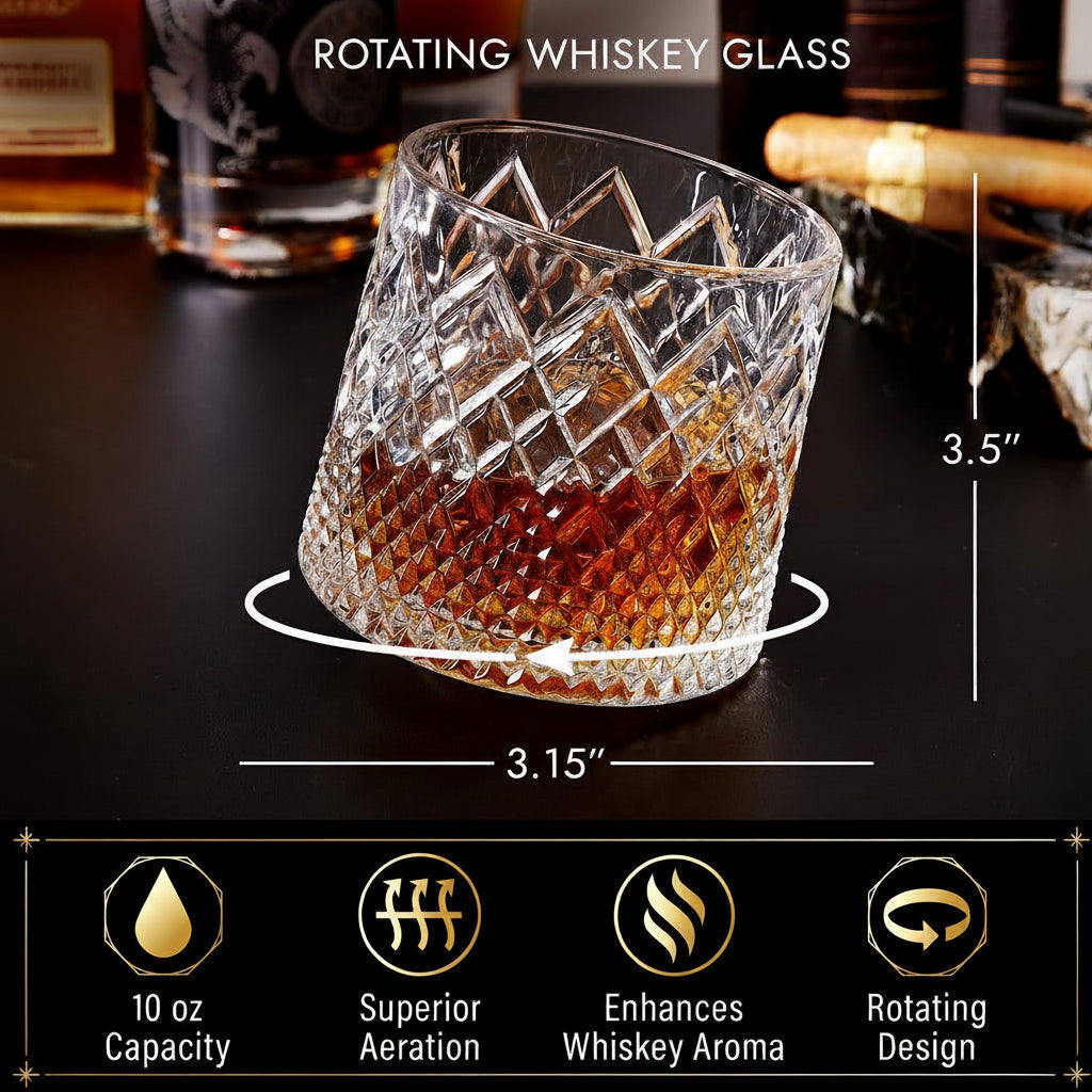 Luxury Crystal Whiskey Glass Tumbler Set