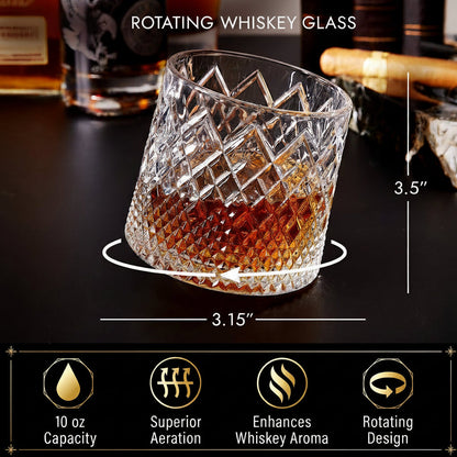 Luxury Crystal Whiskey Glass Tumbler Set