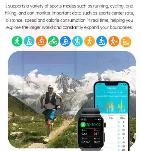 Accurate Blood Sugar Tracking Fitness Smartwatch