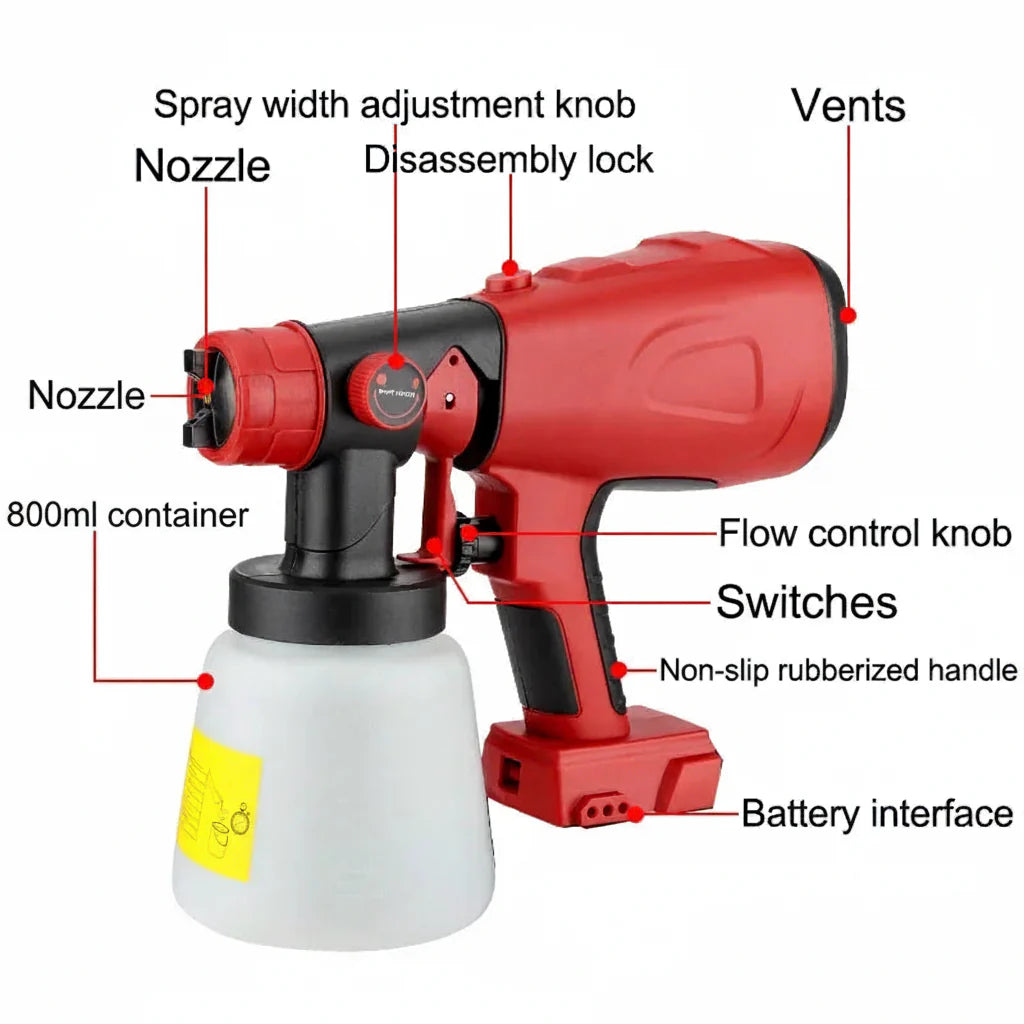 Portable Electric Paint Spray Gun Easy DIY Sprayer