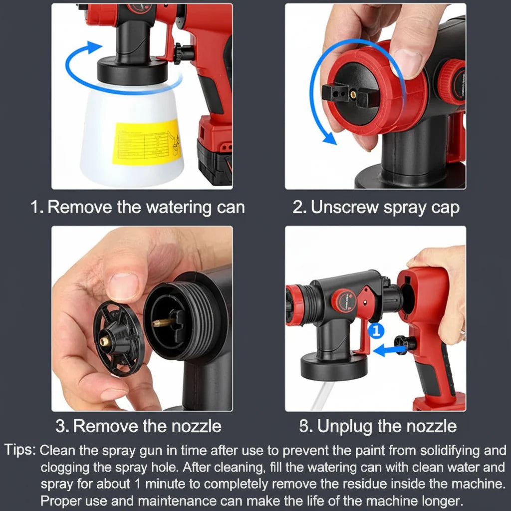 Portable Electric Paint Spray Gun Easy DIY Sprayer