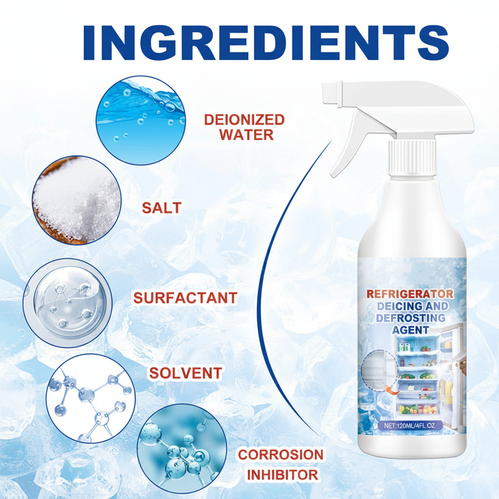 Quick Ice Remover Spray for Refrigerator and Freezer