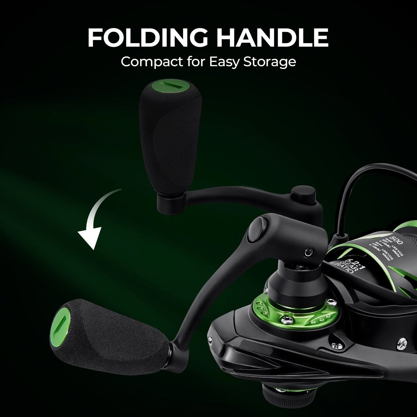 Fast Action Ice Fishing Spinning Reel Size 500 1000