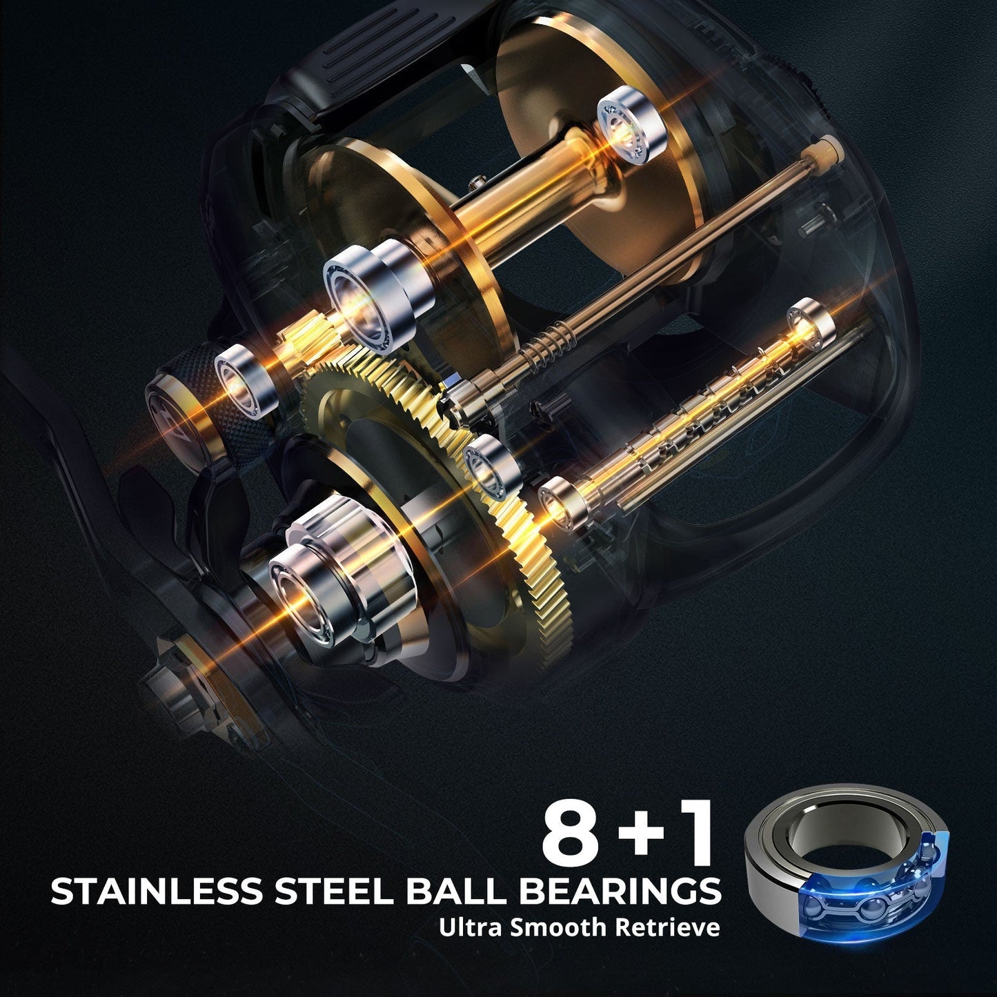 Durable Baitcast Fishing Reel with Clicker System