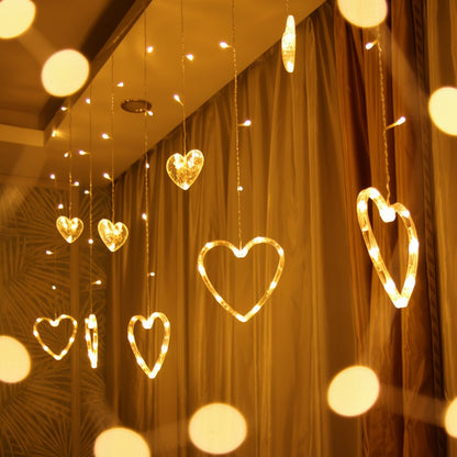 Romantic Heart LED Fairy Window Lights - Lusomart