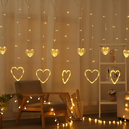 Romantic Heart LED Fairy Window Lights