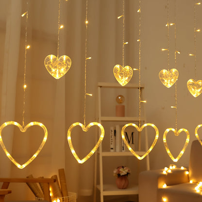 Romantic Heart LED Fairy Window Lights
