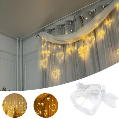 Romantic Heart LED Fairy Window Lights