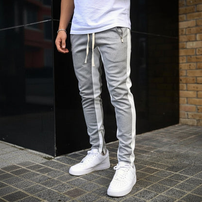 Men's Slim Fit Stripe Running Pants - Lusomart