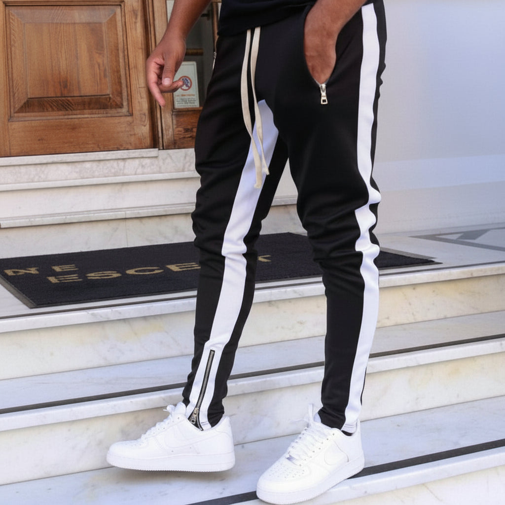 Men's Slim Fit Stripe Running Pants