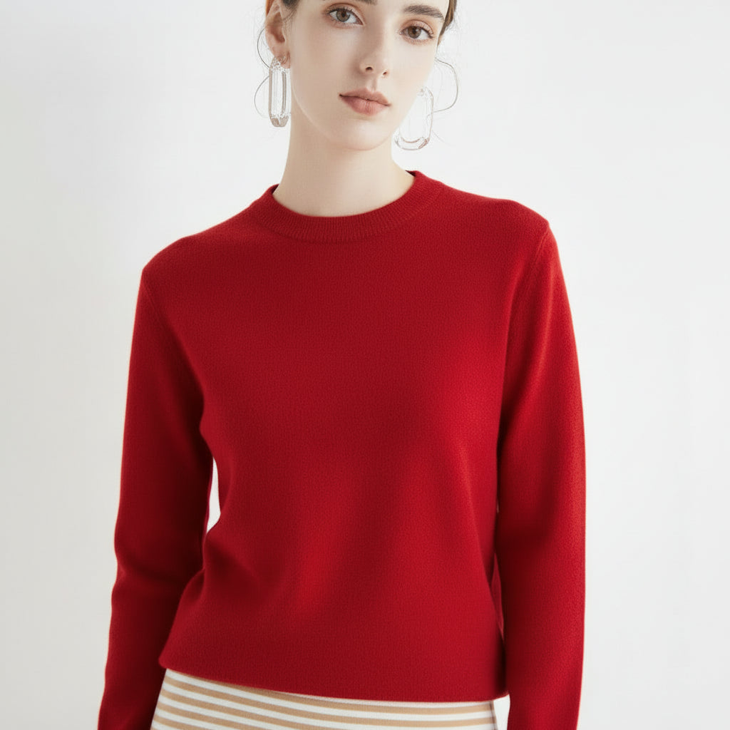 Comfy Womens Knit Sweater Casual Pullover Top