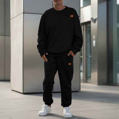Comfy Mens Crew Neck Sweatshirt for Autumn Winter