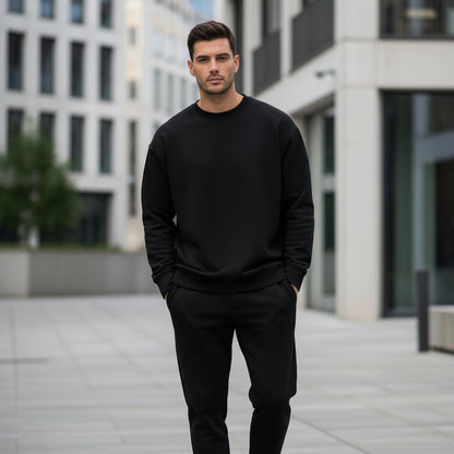 Comfy Mens Crew Neck Sweatshirt for Autumn Winter