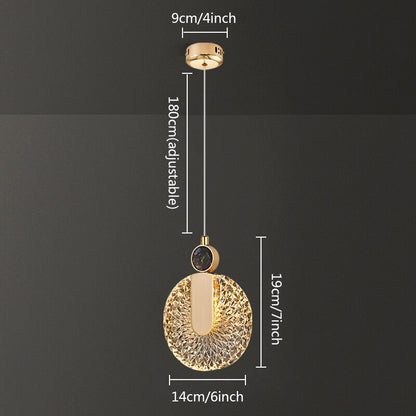 Luxury Crystal Glass Pendant Lighting Fixture