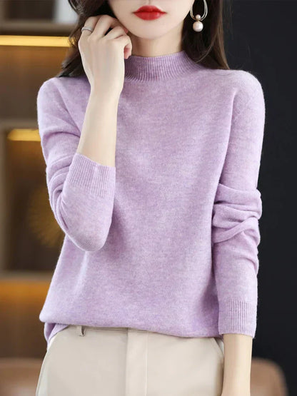 Soft Women's Merino Wool Slim Fit Sweater