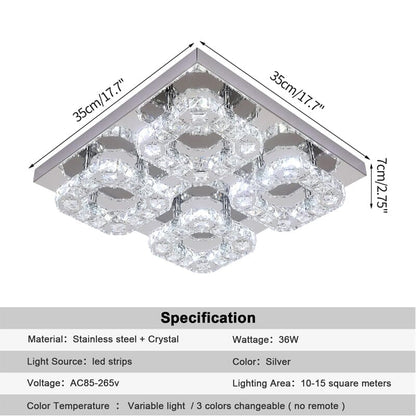 Elegant Four Light Crystal Chandelier