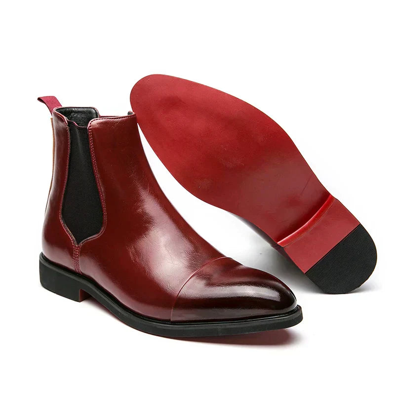 Classic Leather Ankle Boots For Men