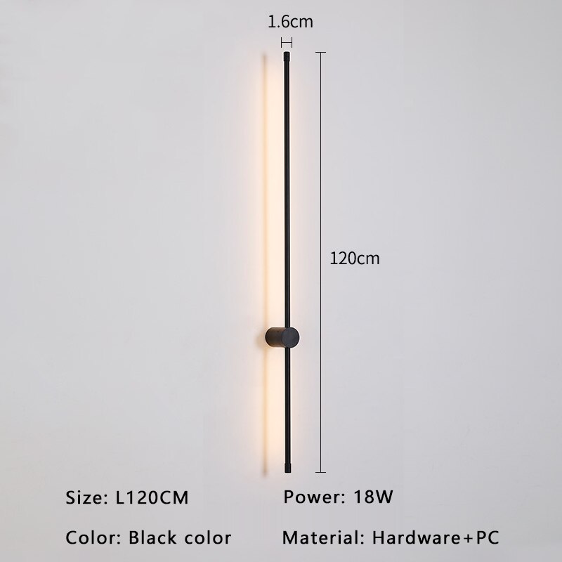 Sleek Gold And Black LED Wall Lamp