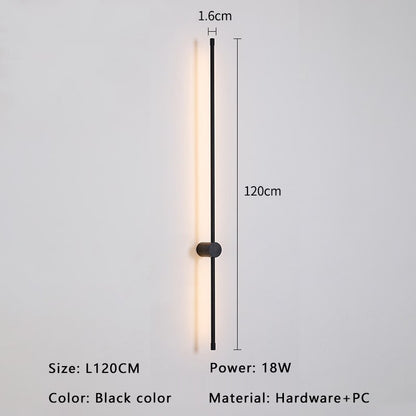 Sleek Gold And Black LED Wall Lamp