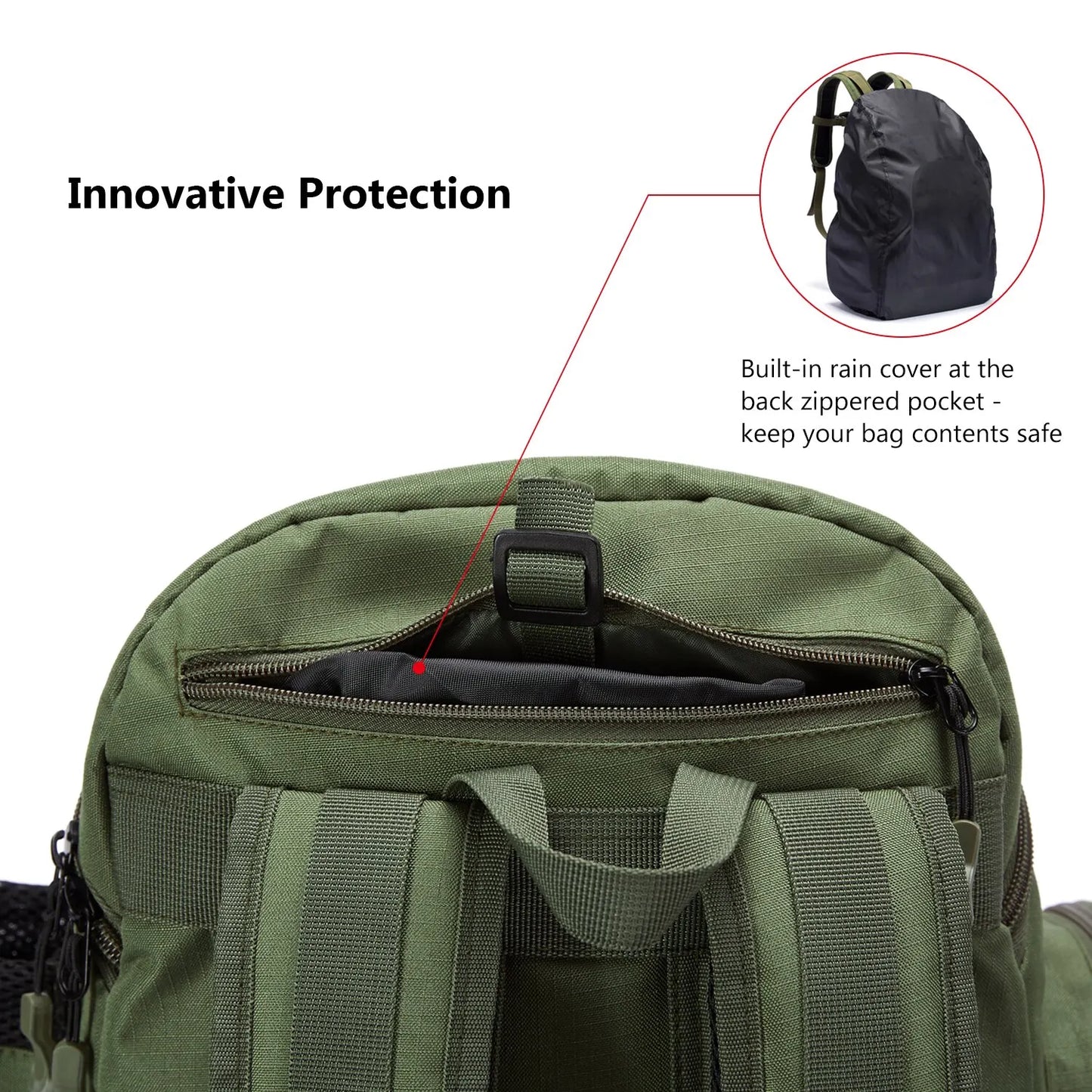 Waterproof Fishing Gear Backpack with Rod Holder
