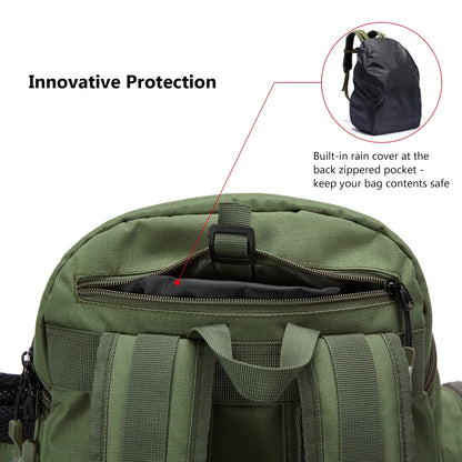 Waterproof Fishing Gear Backpack with Rod Holder