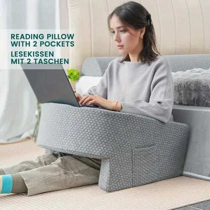 Comfortable Reading Pillow With Adjustable Arm Rest