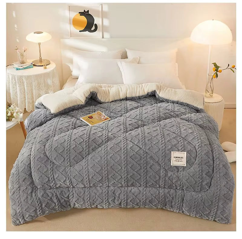 Plush Lamb Cashmere Heavy Weighted Winter Blanket
