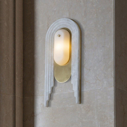Luxury Marble G9 Wall Lamp in Copper Gold Finish