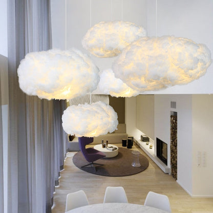 Soft White Cotton Pendant Lamp Shade