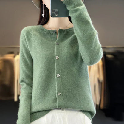 Soft Women's Open Front Wool Sweater - Lusomart