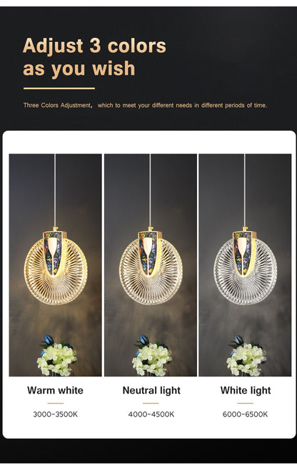 Luxury Crystal Glass Pendant Lighting Fixture