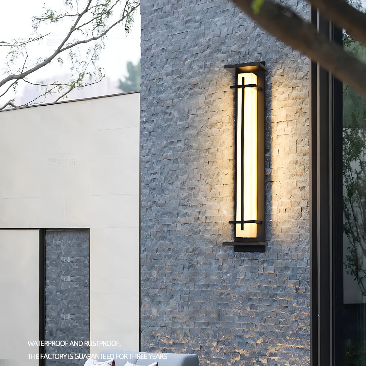 Rustic Black Metal Outdoor Wall Lamp Waterproof