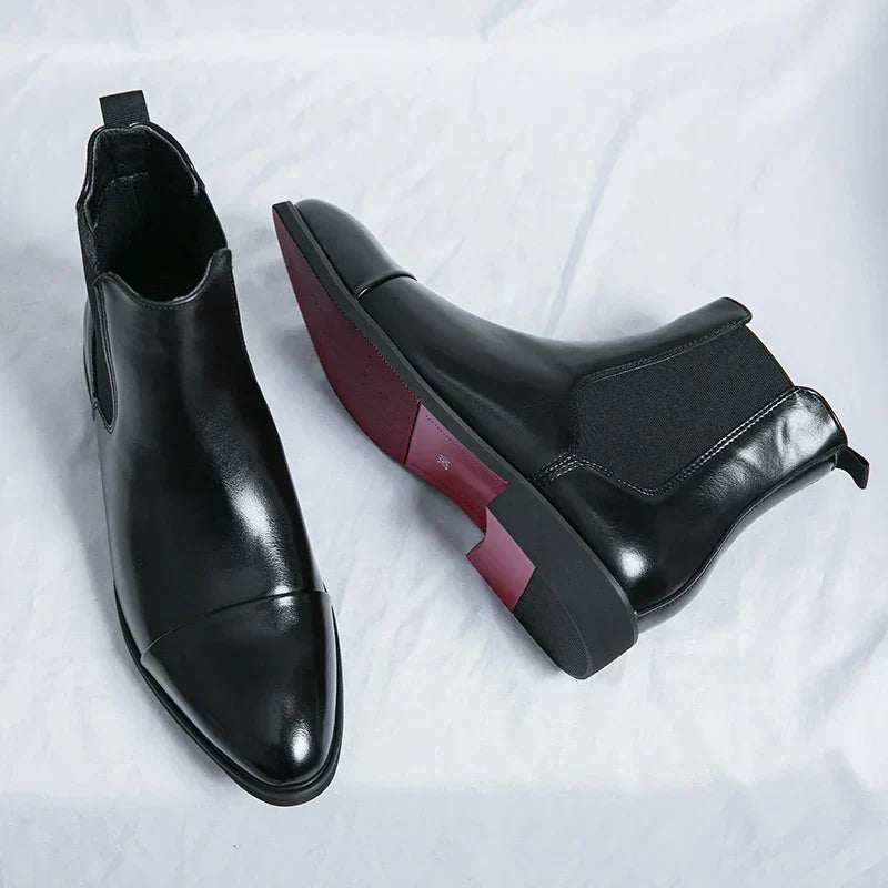 Classic Leather Ankle Boots For Men