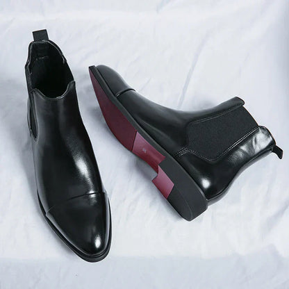Classic Leather Ankle Boots For Men