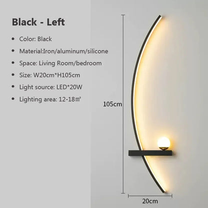 Modern Gold and Black Metal Outdoor Wall Lamp