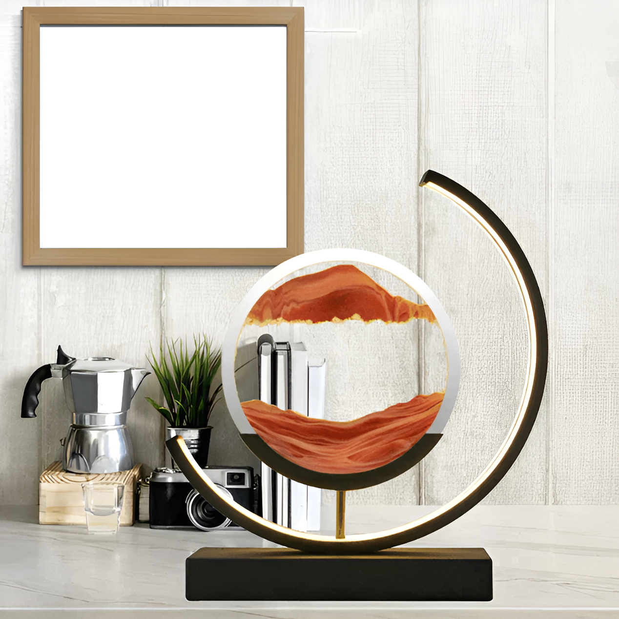 SandGlow | Remote-Controlled Dimmable Sand Lamp for Ambient Lighting 4