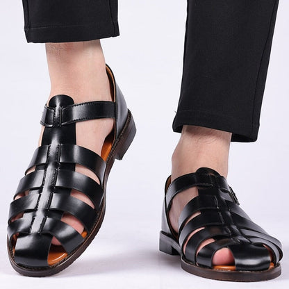 High Quality Leather Sandals for Men Summer - Lusomart