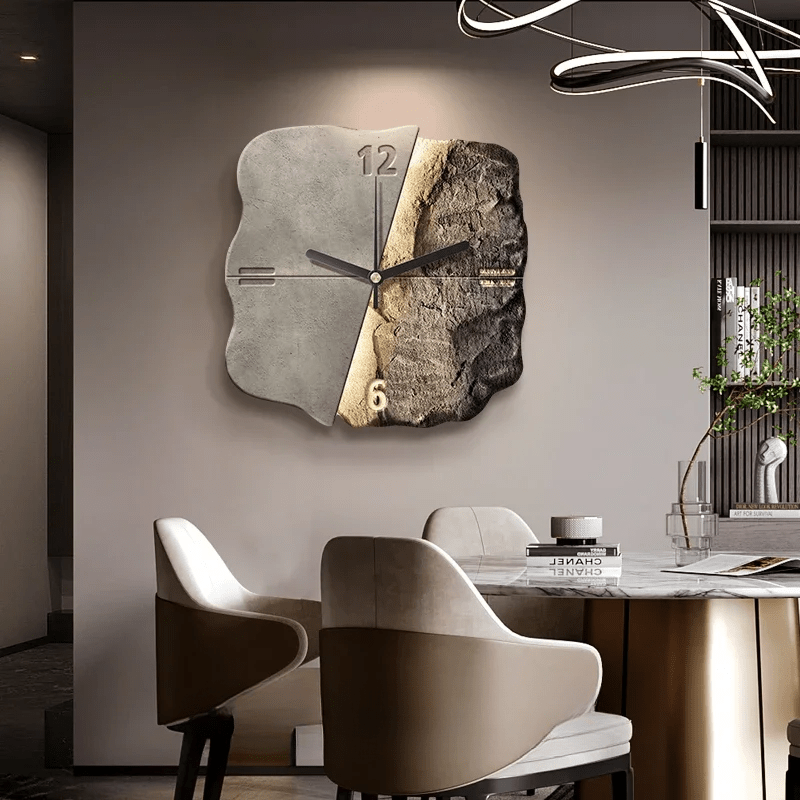 Big Contemporary Textured Quiet Wall Clock 20 Inch - Lusomart