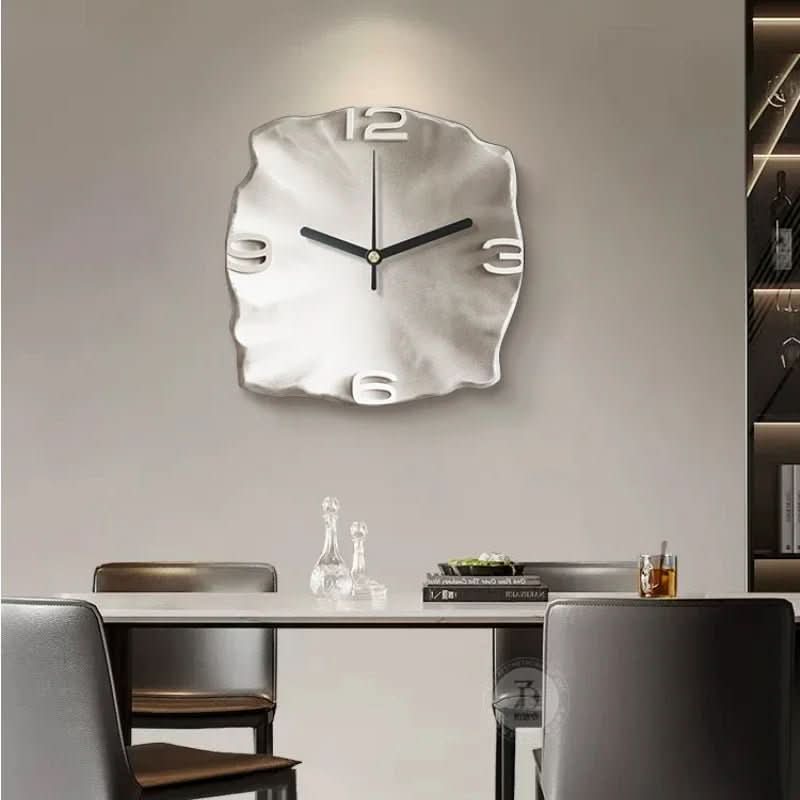 SandstoneElegance | Large Modern 3D Relief Silent Wall Clock 20-Inch 5