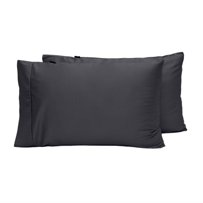 Soft Grey Bamboo Pillowcase Set with Anti Odor Protection