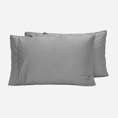 Soft Grey Bamboo Pillowcase Set with Anti Odor Protection