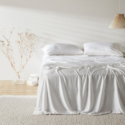 Soft Grey Bamboo Pillowcase Set with Anti Odor Protection