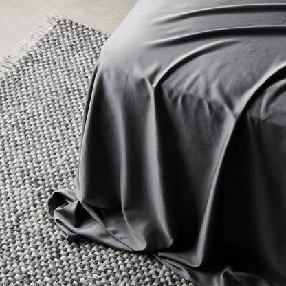 Soft Grey Breathable Bed Sheet Set With Germ Protection