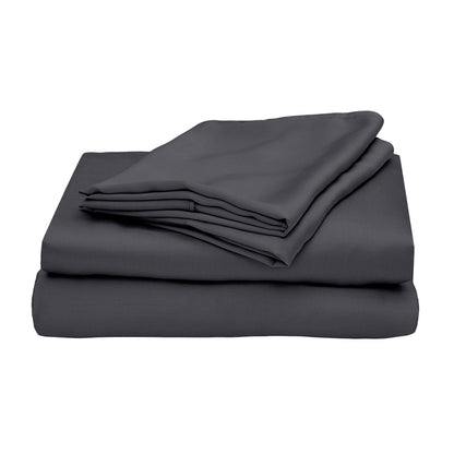 Soft Grey Breathable Bed Sheet Set With Germ Protection