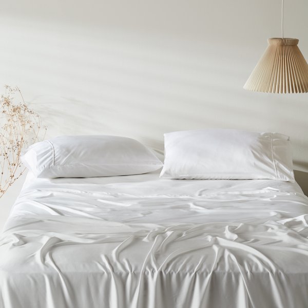 Soft Grey Breathable Bed Sheet Set With Germ Protection