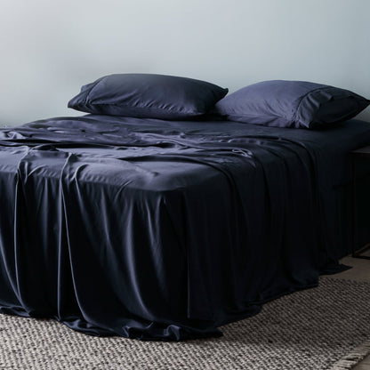 Soft Grey Breathable Bed Sheet Set With Germ Protection