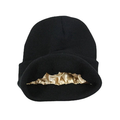Soft Fleece Lined Satin Winter Beanie - Lusomart